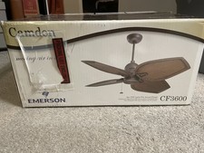 Emerson CAMDEN (CF3600AP) 52" Ceiling Fan for Damp Locations, Pewter, New In Box