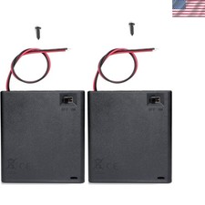 Durable AA Battery Storage Case with Switch 4 Pieces for DIY Electronics