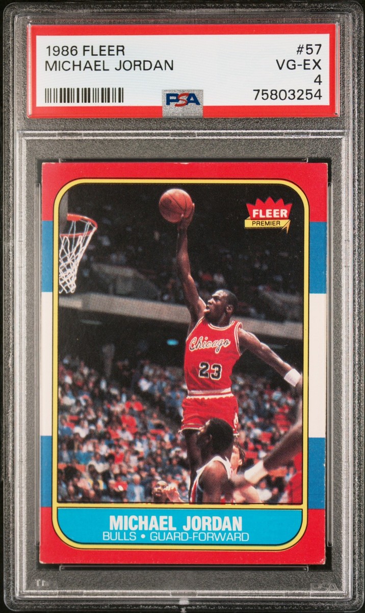 1986 FLEER #57 MICHAEL JORDAN ROOKIE RC PSA 4 | eBay