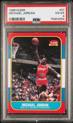 激レア 1986 FLEER MICHAEL JORDAN RC #8 貴重 1986 FLEER #57 MICHAEL JORDAN ROOKIE RC PSA 4 | eBay
