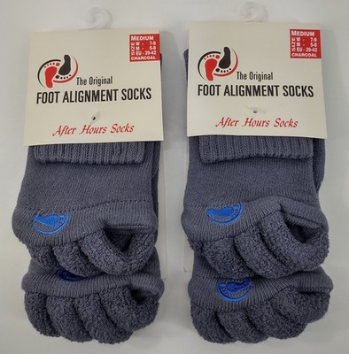 Lot of 2 The Original Foot Alignment Socks After Hours Charcoal Medium Unisex