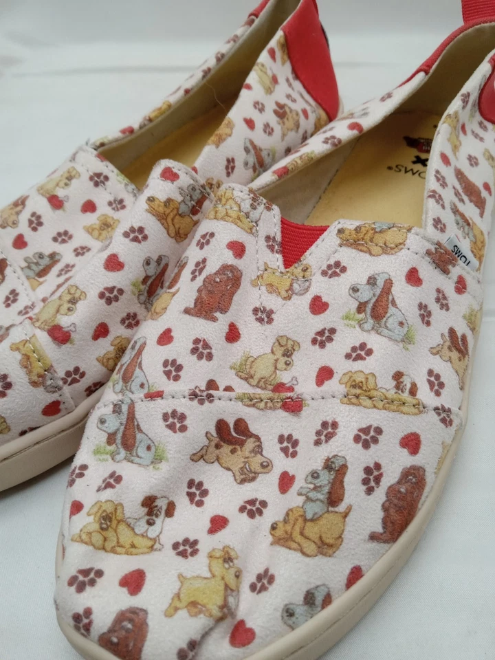 Toms Classics Canvas Youth Slip On Casual Flat Shoes 6 Pound Puppy Puppies - Image 2 of 4