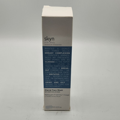 Skyn Iceland Glacial Face Wash White Willow Bark 5oz/150ml Sealed Exp 05/25