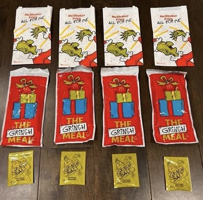 McDonald s 2025   Grinch Meal Adult Socks Complete Set (4 Colors)
