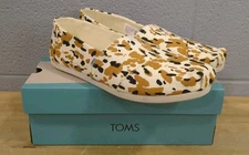 New Toms Shoes Women's Alpargata Flats Buckthorn Brown Abstract Cow Size 9.5 M5