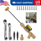 HVAC Wrench Tool AC Schrader Valve Core Remover Set 1/4''& 5/16'' Port Installer