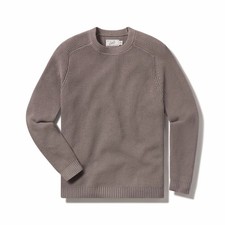 Calvin Klein Men's Extra Fine Merino Wool Crewneck Sweater, Brown, Large
