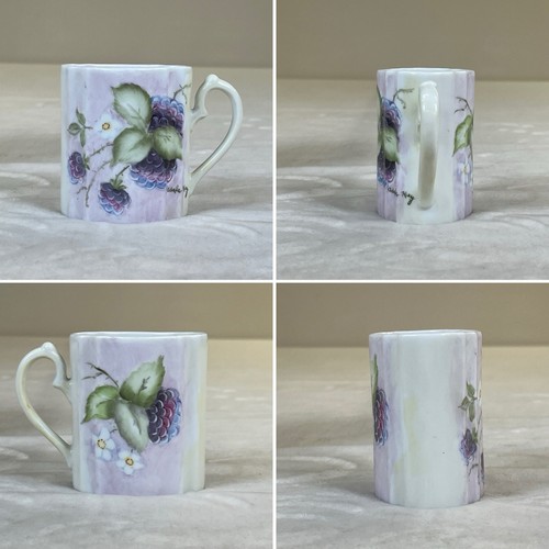 Nippon? Hand Painted Blackberries Tea/Chocolate Set Teapot 4 Cups Creamer Sugar - Picture 14 of 23
