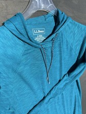 LL Bean S Women s Hoodie Teal Blue L/S Outdoors