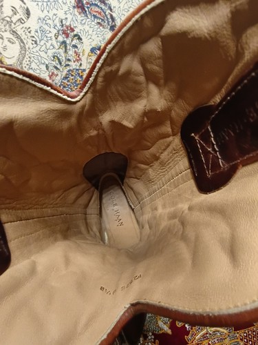 Womens COLE HAAN COUNTRY F2025 Brown Leather Cowboy Western Boots US Size 9.5 B - Picture 16 of 19