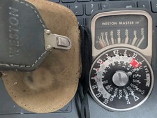 Vintage Weston Master IV Universal Exposure Meter Model 745 W/ Leather Case