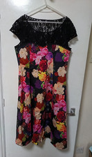 Phase Eight  Dress fully Lined has Frill net hem great occasion lace neckline 16