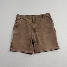 Vintage Carhartt Carpenter Shorts Men's 38 Brown Canvas 9" Inseam 90s Workwear