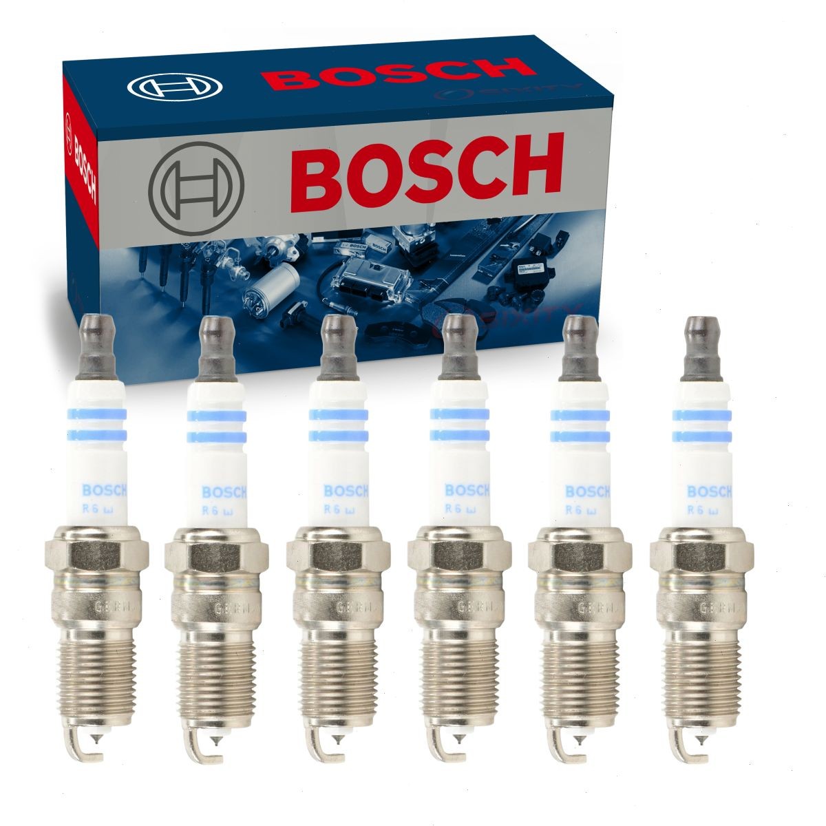 6 pc Bosch Double Platinum Spark Plugs for 2003-2008 Mazda 6 3.0L V6 dm
