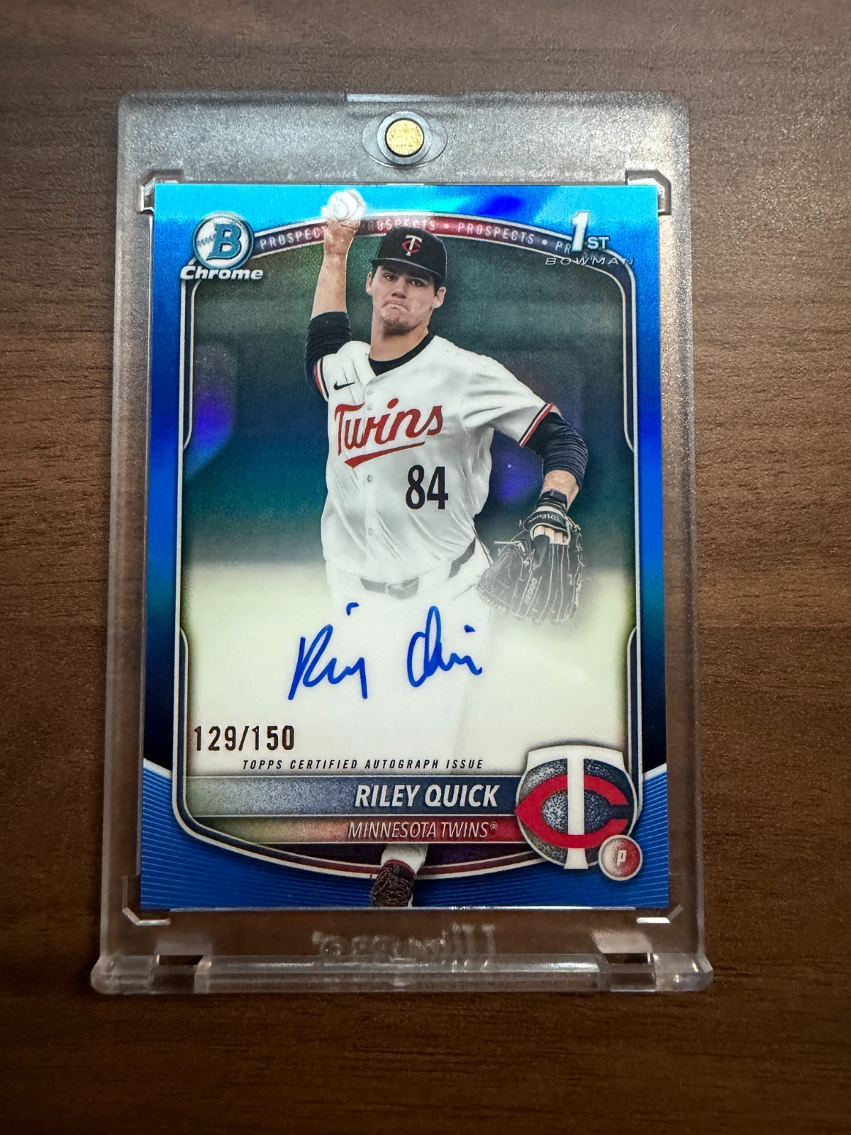 2025 Bowman Draft - Riley Quick Chrome Prospect Autograph Blue Refractor /150