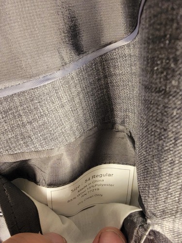Blazer Abrigo Deportivo Joseph Feiss Para Hombres Chaqueta Informal 54R Líneas a Cuadros Gris 85% Lana - Imagen 3 de 6