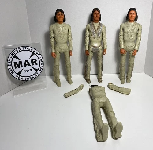 Vintage MARX Johnny West BOTW Geronimo Native American lot Action Figure 12”