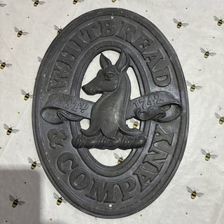 Whitbread & Company Embossed Cast aluminium Pub Sign/Wall Plaque