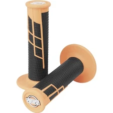 Protaper Clamp-On Half-Waffle Grips Neon Orange/Black OPEN-BOX 021661
