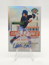 2024 Panini Prospect Edition #121 Walker Martin Silver Holo Ticket Signature SF 