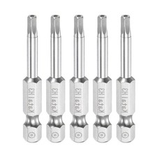 5Pcs H3 Magnetic Security Pentagon Screwdriver Bit 1/4" Hex Shank 50mm Length