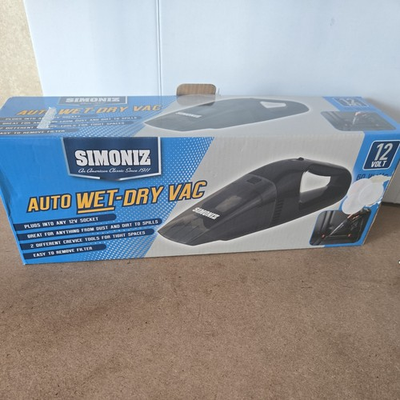 #ad Simoniz Auto 12V Wet Dry Vac with 2 Crevice Tools for Tight Spaces #01010 $10.00