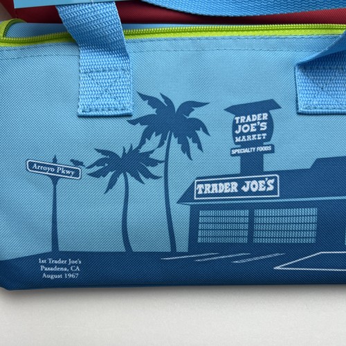 Trader Joe's Mini Borsa termica isolata Peach & Teal Totes Set di 2 spedizioni veloci - Foto 4 di 8