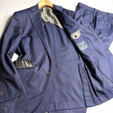 Michelangelo Loro Piana Silk Air Navy Suit XL Global Style