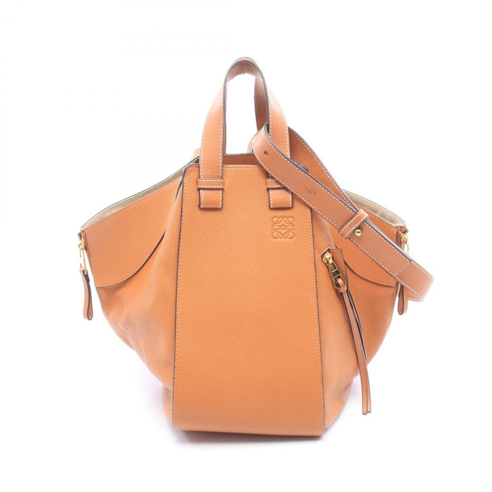LOEWE Hammock Medium Shoulder Handbag leather Brown Used Women