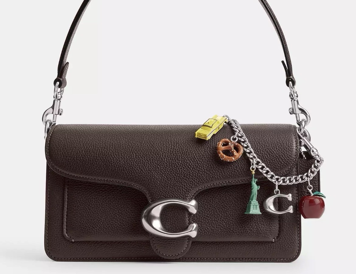 Coach Outlet New York motif chain bag charm CCX50 LHL38 Silver