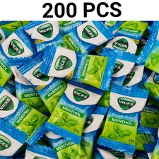 200X Vicks Cough Drops Menthol help to relief from dry cough & throat discomfort