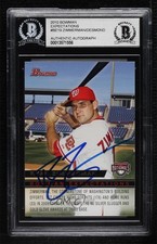 BAS 2010 Bowman Expectations Ryan Zimmerman Ian Desmond #BE19 Authentic Auto ow6
