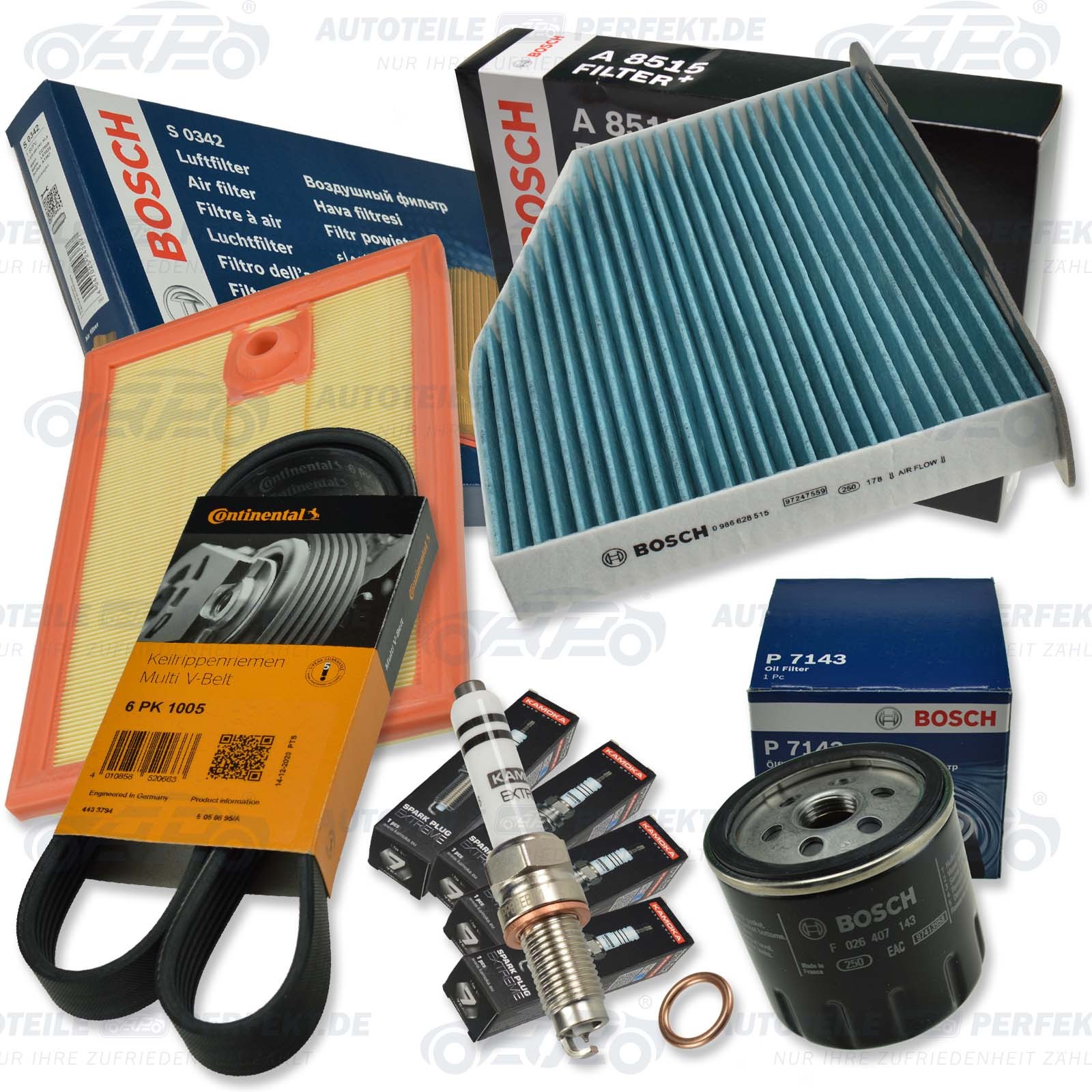 Bosch Inspektionskit Filter Satz Xxl (Ab) Seat Skoda Vw 1,2 1,4Tsi O. K-Filter!-image