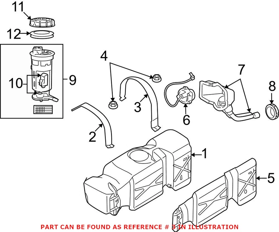 Correa de tanque de combustible trasero original OEM Mopar para Dodge Ram 1500 Ram 3500 Foto 2 de 2