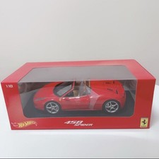 Hot Wheels Elite Ferrari 458 Spider 1/18 Red Detailed Model Car
