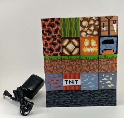 Minecraft Block Building Lamp 16 Cubes Light Up Paladone Electric Nightlight