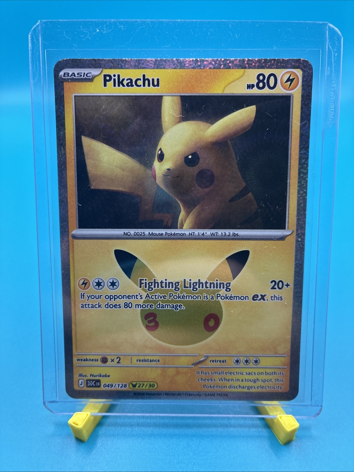 Pikachu 049/128 Me: 30th Celebration Holo