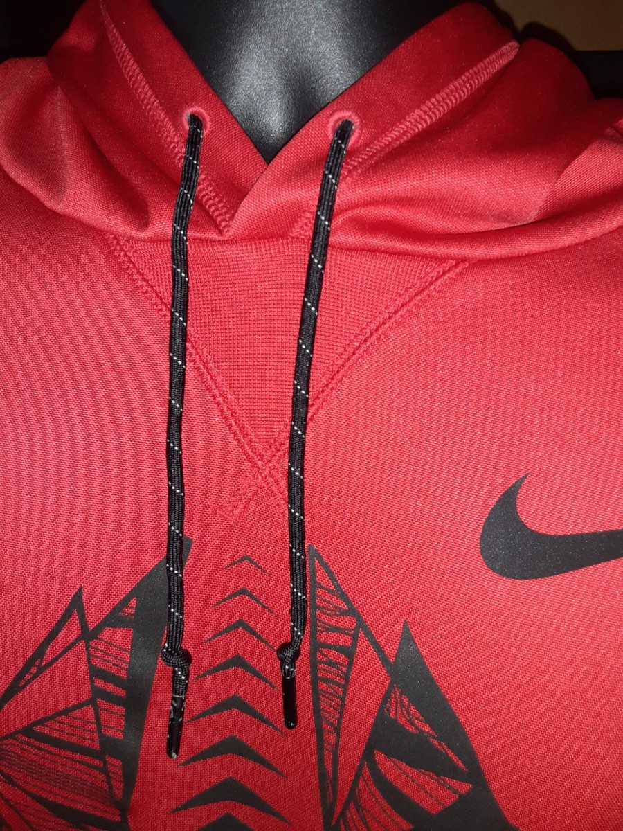 Nike Dri-Fit Therma Football Hoodie Mens Small RED 905957-657 | eBay