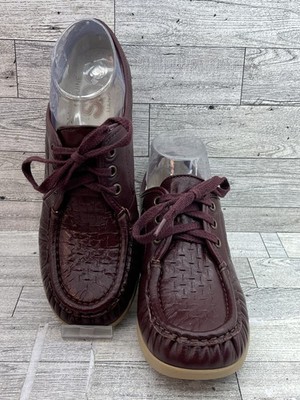SAS Time Out Shoes Mens Size 8.5 M Burgundy Leather Comfort Walking Moc Toe