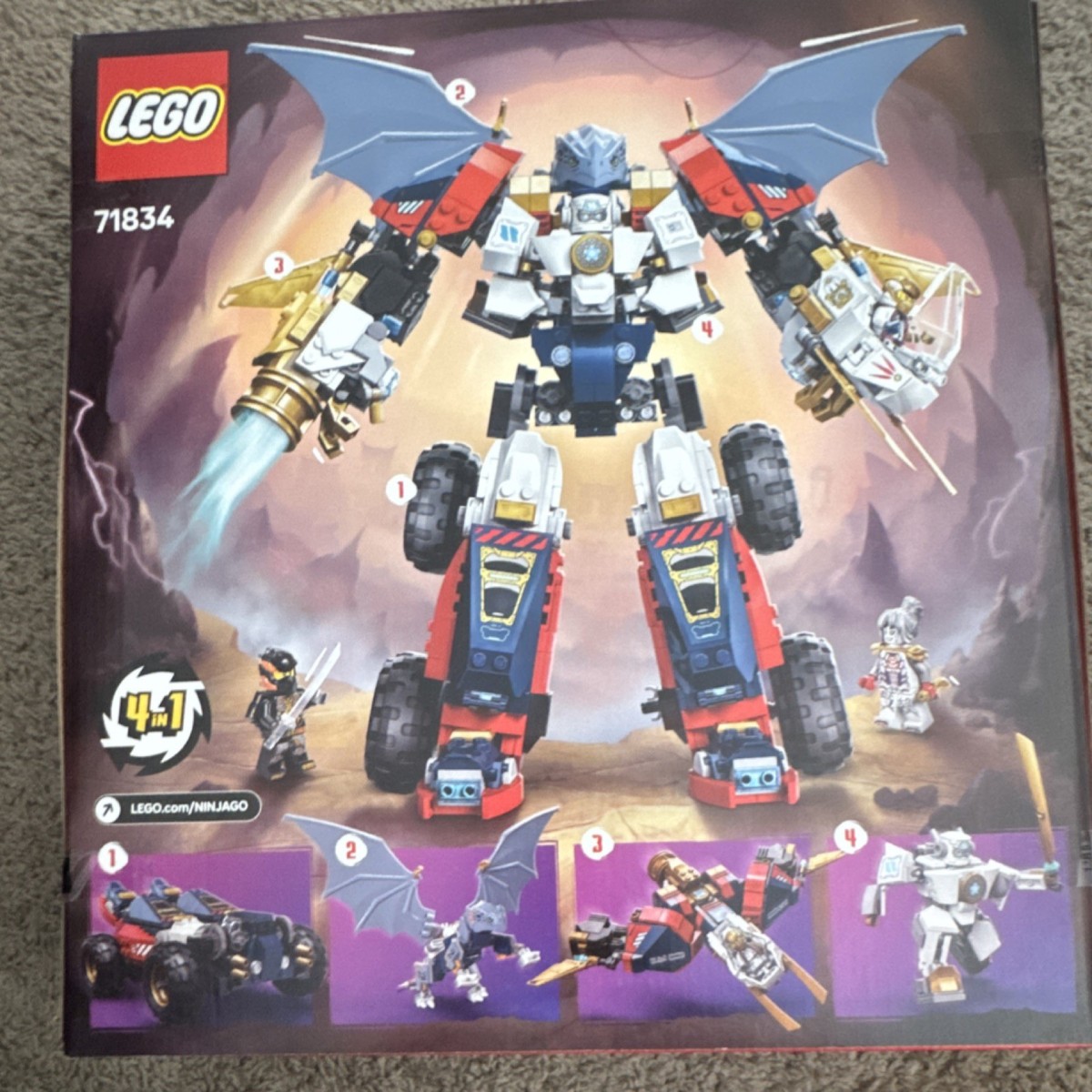 Ninjago: Zane's Ultra Combiner Mech: Set #71834: NO FIGS!