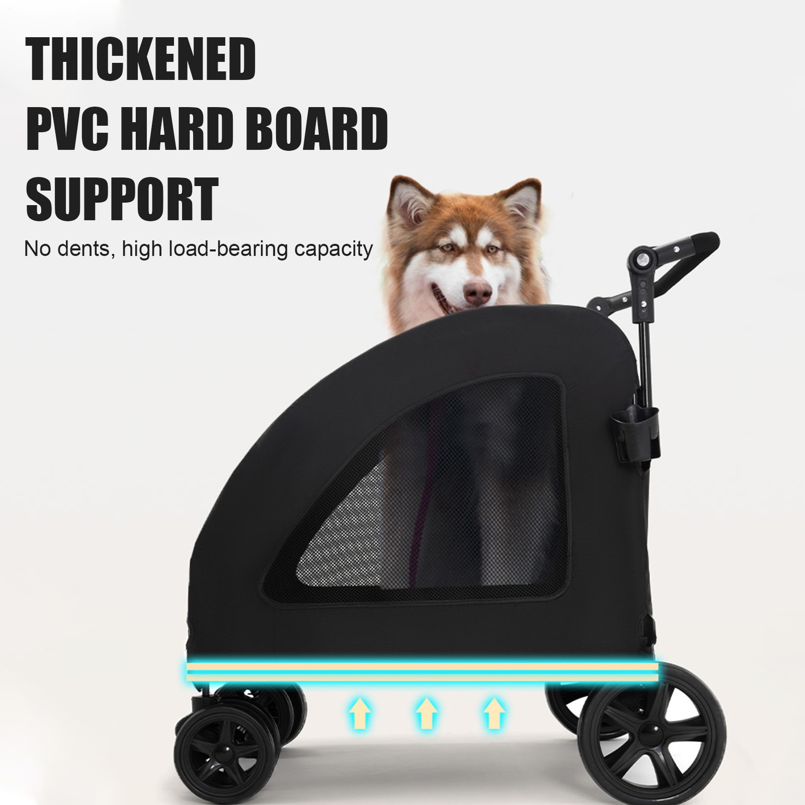 M L XL Pet Stroller Premium Foldable 4 Wheels Dog Cat Jogger Stroller Lockable