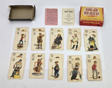 Vintage Whitman Old Maid Miniature Card Game w Slide out Box Incomplete