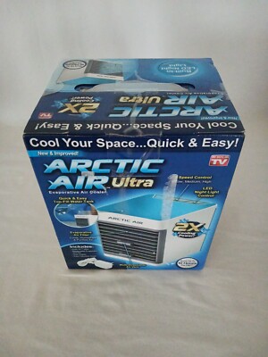 Arctic Air Ultra Portable Air Cooler W/LED Light Speeds Model