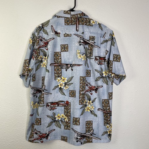 Vintage RJC Mens Hawaiian Airplane Shirt Short Sleeve Size XL Tropical USA - Picture 5 of 9