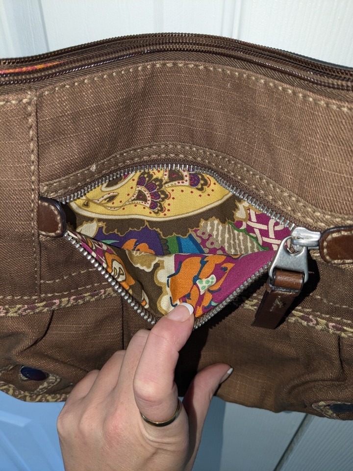 Vintage Fossil Crossbody Purse with Matching Trifold Wallet eBay