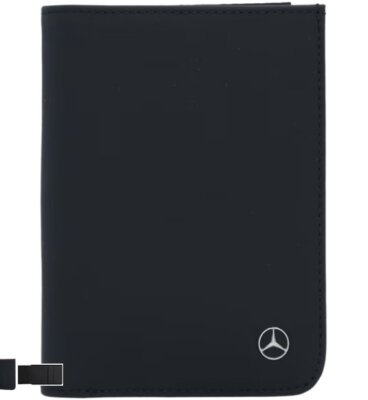 Original Mercedes-Benz Wallet, Upcycling Black Leather B66959653