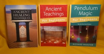 Pendulum Magic Ancient Teachings Healing Techniques Chakra Psychic 3 PB lot