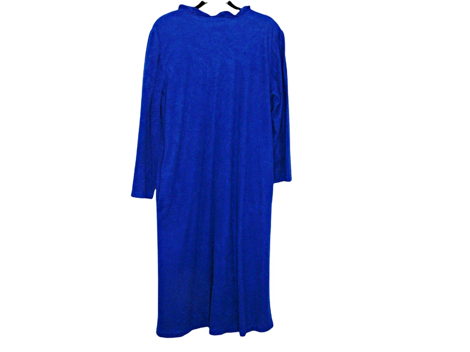 Bata polar vintage para mujer años 80 ediciones básicas íntima cremallera frontal azul talla mediana Foto 4 de 4