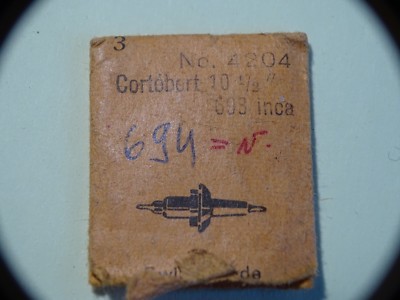 Uhrwerksteil Uhr Cortebert 10 1/2'' 693 Inca Ein Achse Ronda