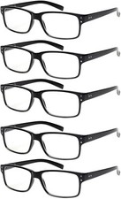  5 PAIRS  2.25 Reading Glasses Quality Readers Spring Hinge Glasses